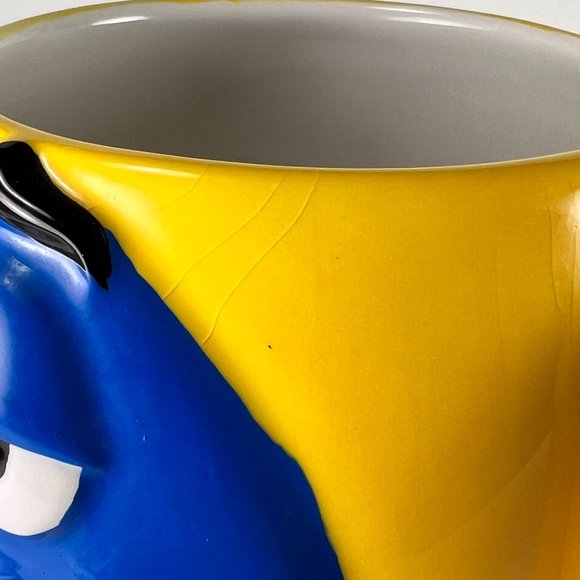 Vtg Mars Blue M&M Coffee Cup Mug Ceramic Oversized Galerie 2001 Souvenir - Picture 10 of 13